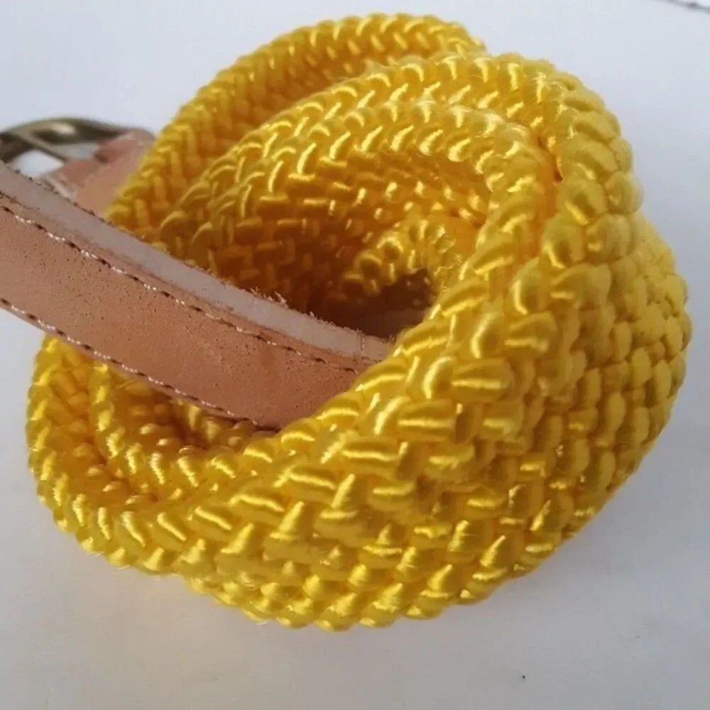 Liz Claiborne Vintage Women Freestyle Yellow Belt size L